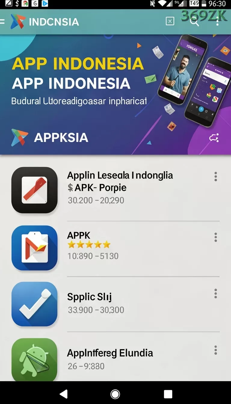 Cuplikan layar V87 — menu navigasi